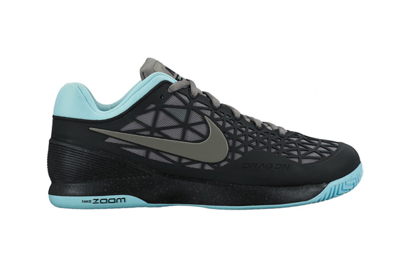 Nike zoom cage men's (black/light blue)