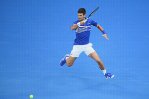 Novak Djokovic op zijn best tegen Rafael Nadal.