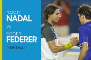 Federer en Nadal na afloop van de Australian open finale van 2009.