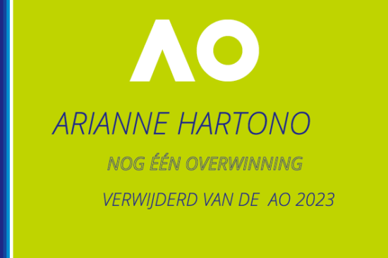 Arianne Hartono dicht bij hoofdtoernooi Australian open 2023.