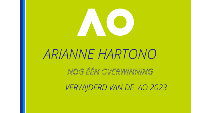 Arianne Hartono dicht bij hoofdtoernooi Australian open 2023.