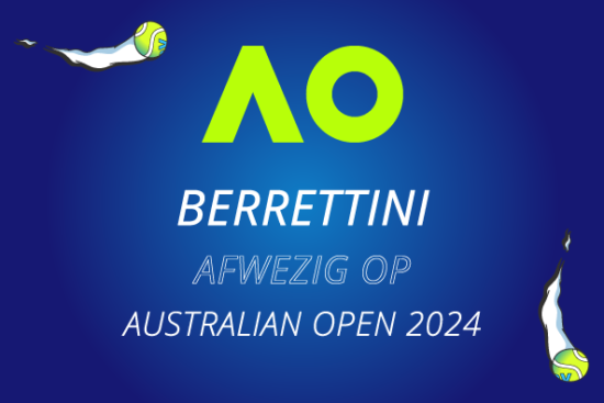 Matteo Berrettini heeft zich afgemeld voor de Australian open i.v.m. een blessure.