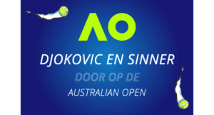 Djokovic en Sinner door in Melbourne.