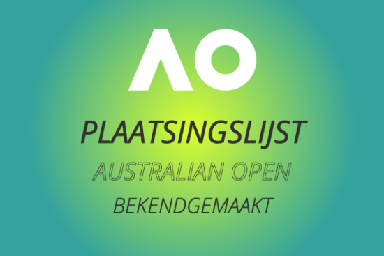 Plaatsingslijst Australian open 2024.