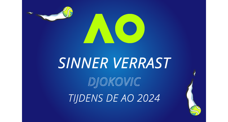 Jannik Sinner verslaat Novak Djokovic op de Australian open.
