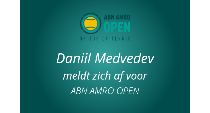 Daniil Medvedev niet naar ABN AMRO in Rotterdam.