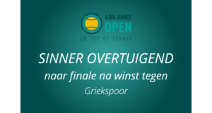 Griekspoor kansloos tegen Sinner.
