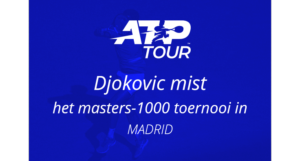 Novak Djokovic mist het toernooi van Madrid.