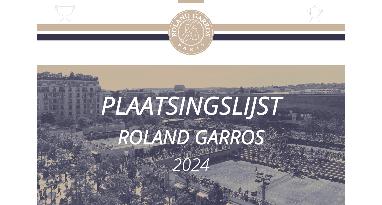 Plaatsingslijst Roland Garros 2024 bekendgemaakt.