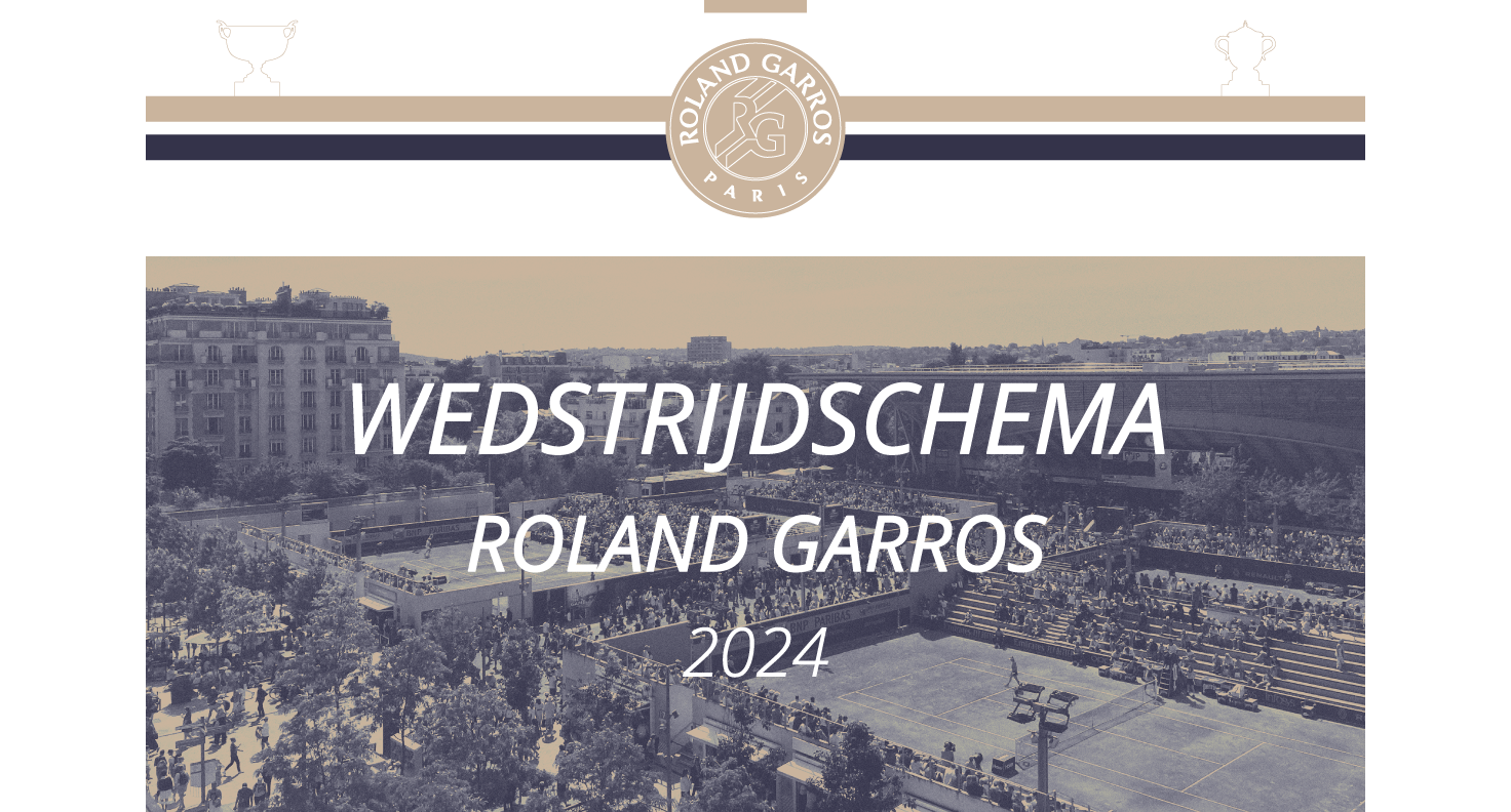 Het volledige speelschema van Roland Garros 2024.
