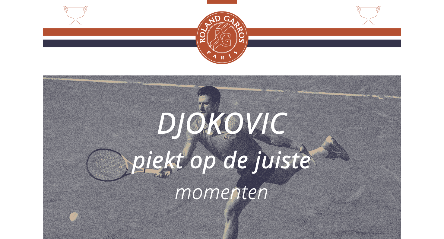 Djokovic piekt op juiste momenten en spaart zich