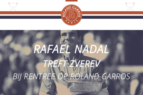 Nadal treft Zverev op Roland Garros.