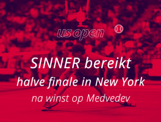 Sinner te sterk voor Medvedev in kwartfinale op US open 2024.