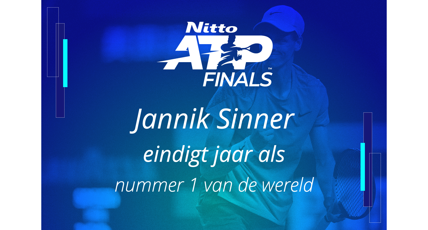 Sinner eindigt jaar als nummer 1 op ATP ranglijst