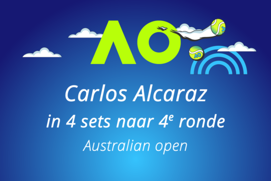 Alcaraz overtuigend naar vierde ronde op Australian open