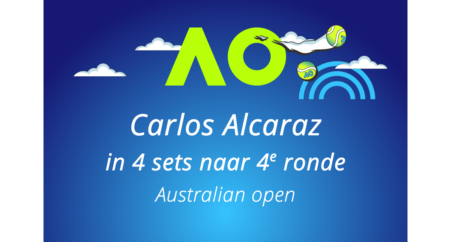 Alcaraz overtuigend naar vierde ronde op Australian open