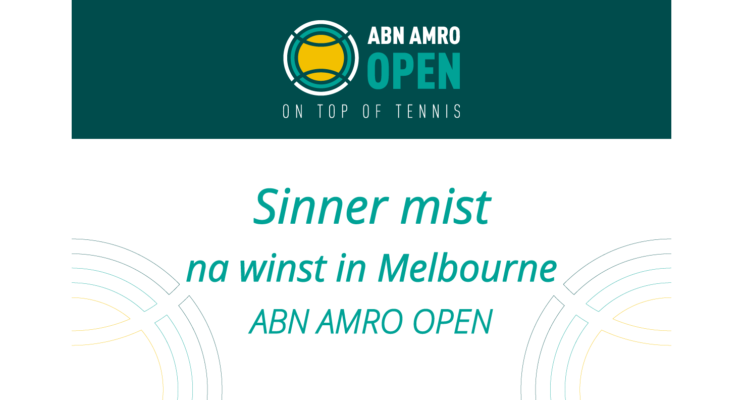 Sinner mist ABN Amro open - Tsitsipas vervanger