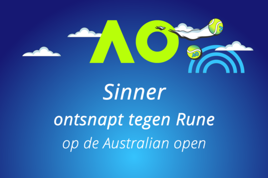 Sinner ontsnapt tegen Rune