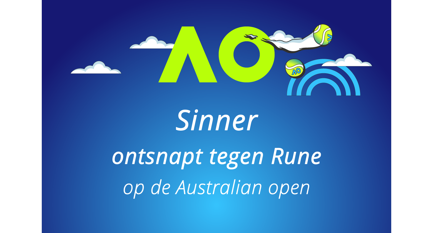 Sinner ontsnapt tegen Rune